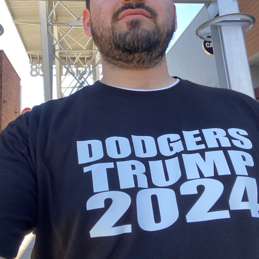 BRAND NEW LA Dodgers Donald Trump 2024 T shirt S M L XL 2XL crew neck cotton